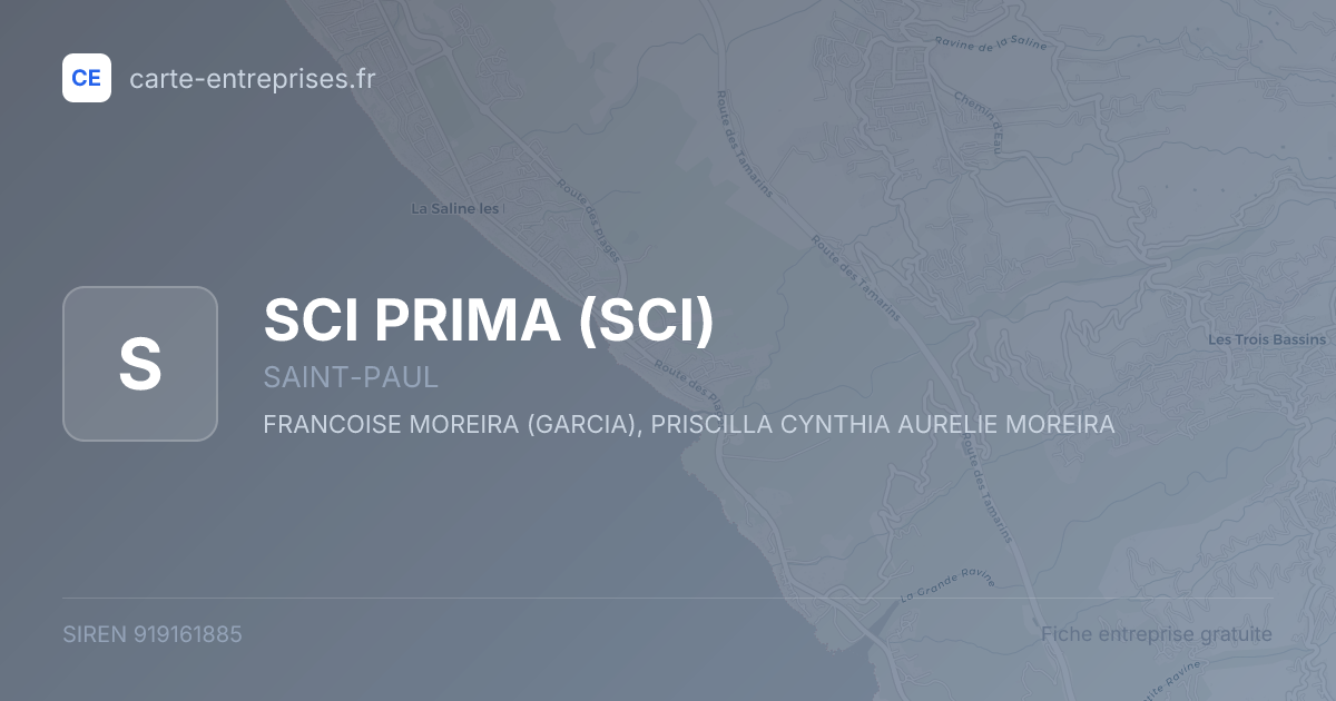 SCI PRIMA (SCI) — 919161885 — fiche entreprise