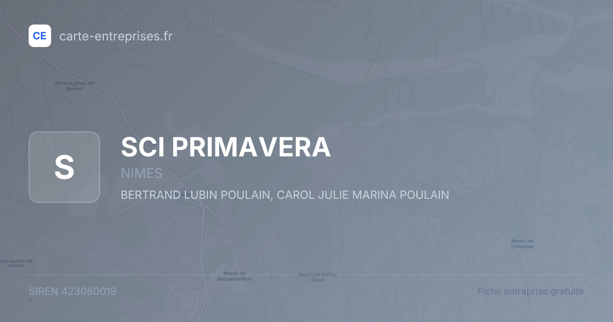 SCI PRIMAVERA — 423080019 — fiche entreprise