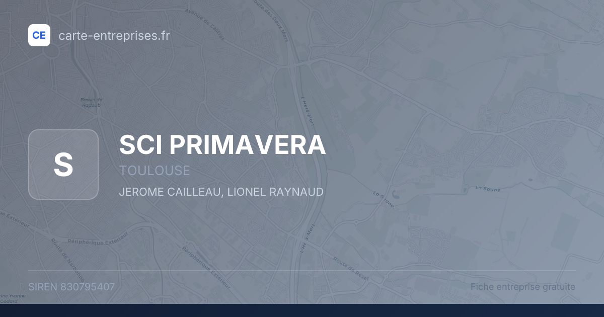 SCI PRIMAVERA — 830795407 — fiche entreprise