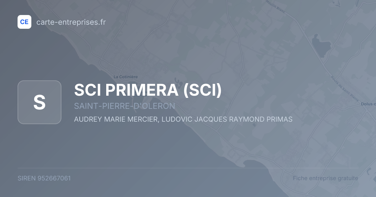 SCI PRIMERA (SCI) — 952667061 — fiche entreprise