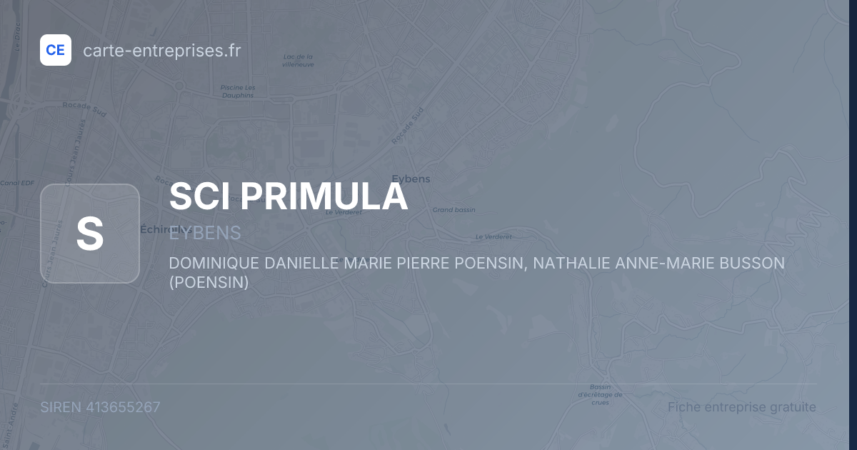 SCI PRIMULA — 413655267 — fiche entreprise