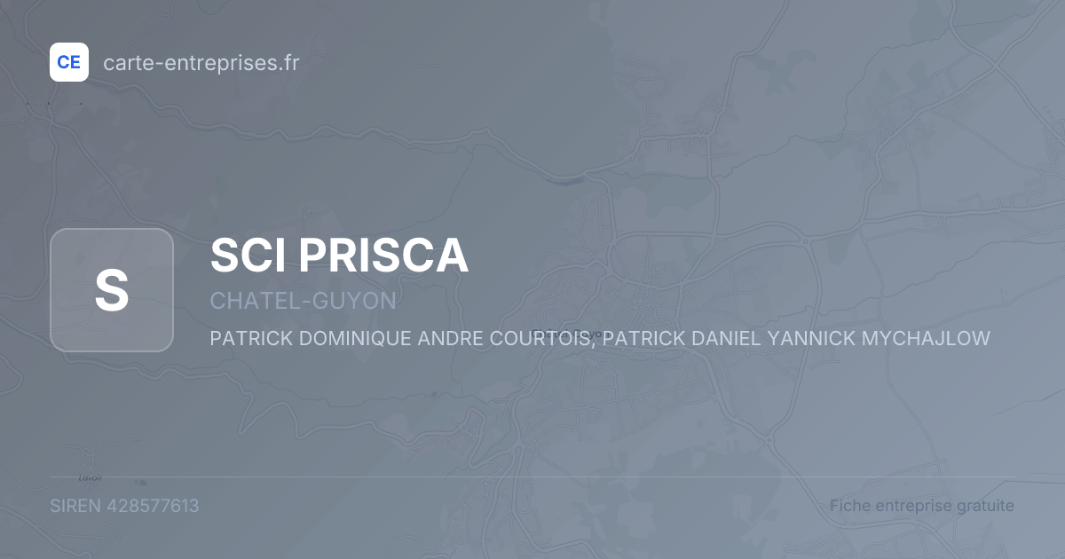 SCI PRISCA — 428577613 — fiche entreprise