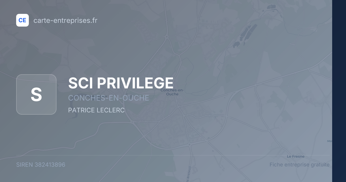 SCI PRIVILEGE — 382413896 — fiche entreprise