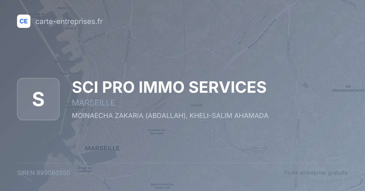 SCI PRO IMMO SERVICES — 899080550 — fiche entreprise