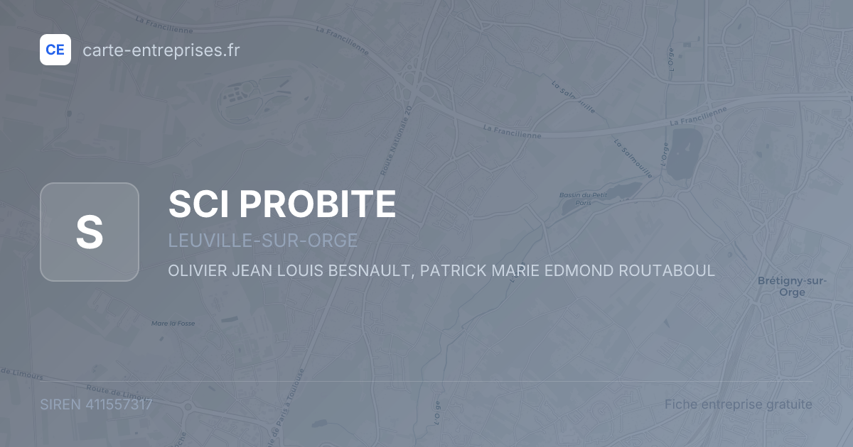 SCI PROBITE — 411557317 — fiche entreprise