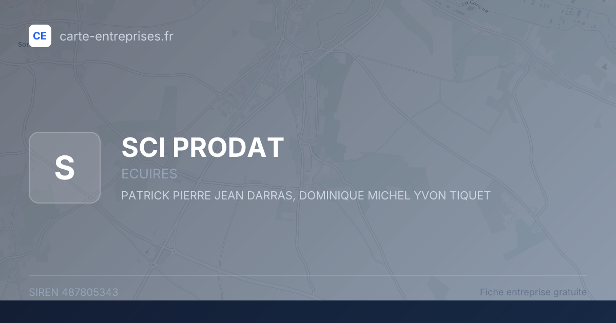 SCI PRODAT — 487805343 — fiche entreprise