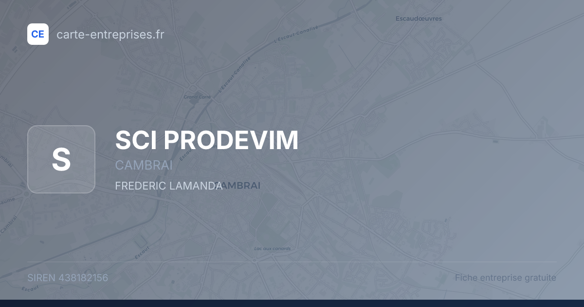 SCI PRODEVIM — 438182156 — fiche entreprise