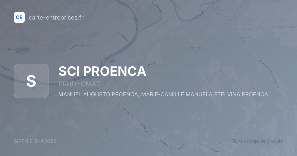 SCI PROENCA — 819463092 — fiche entreprise