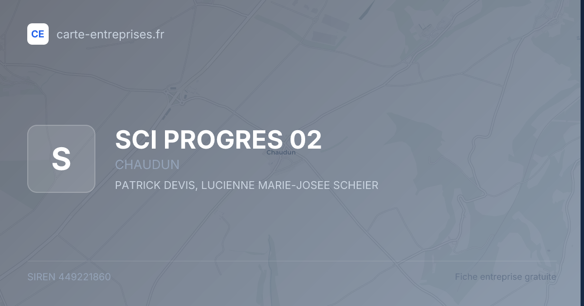 SCI PROGRES 02 — 449221860 — fiche entreprise