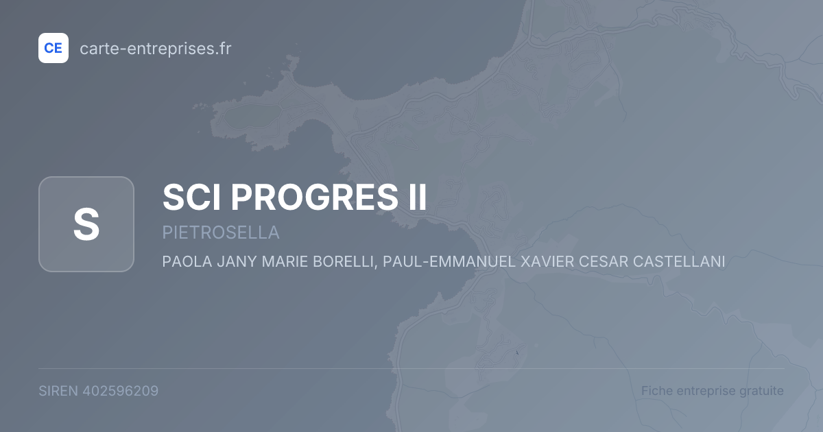 SCI PROGRES II — 402596209 — fiche entreprise