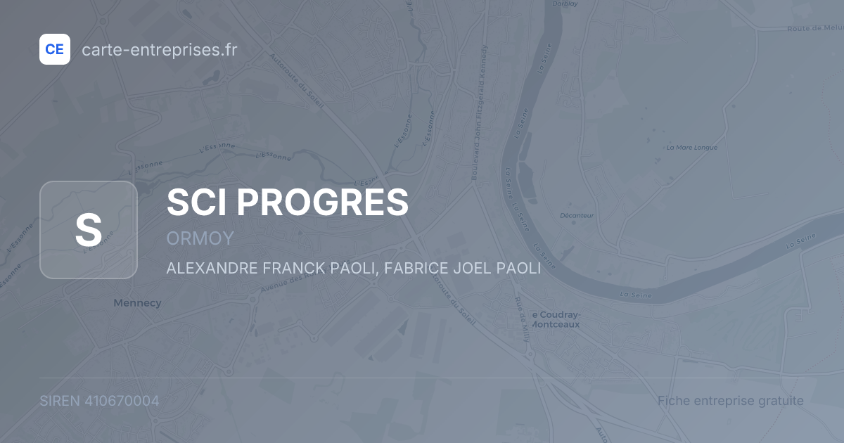 SCI PROGRES — 410670004 — fiche entreprise