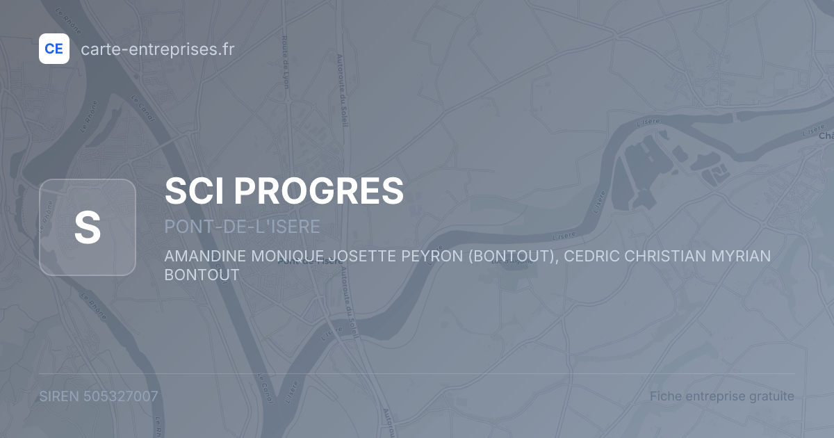 SCI PROGRES — 505327007 — fiche entreprise