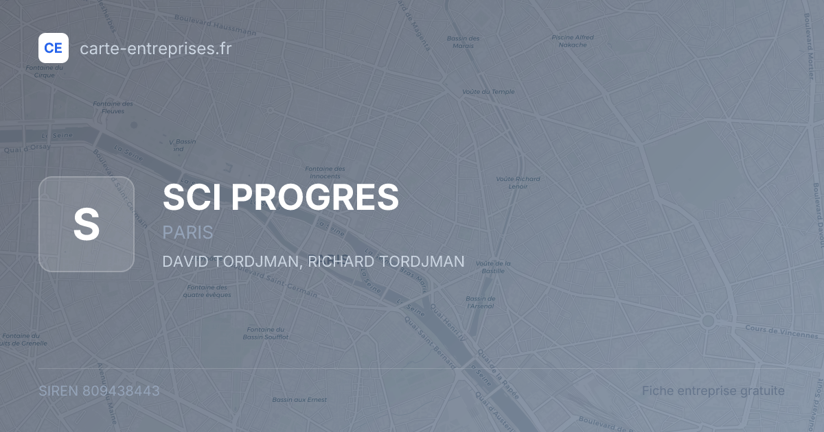SCI PROGRES — 809438443 — fiche entreprise