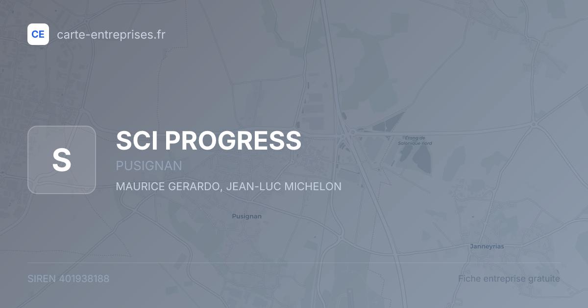 SCI PROGRESS — 401938188 — fiche entreprise