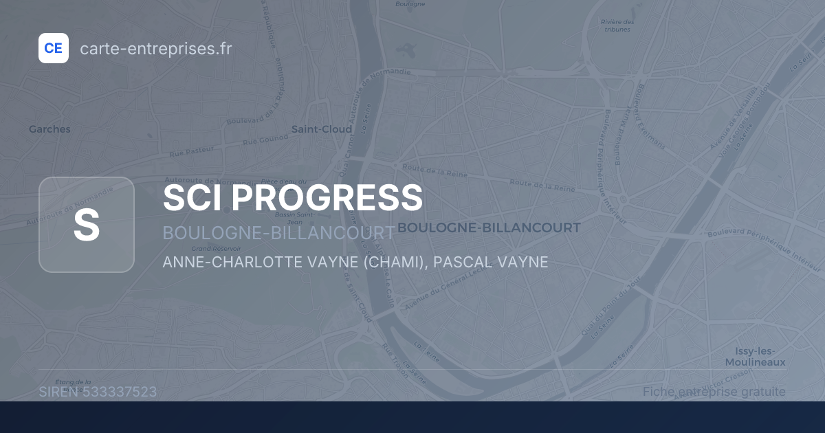 SCI PROGRESS — 533337523 — fiche entreprise