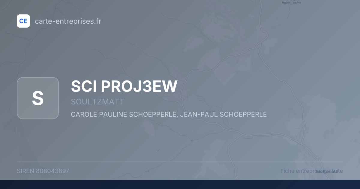 SCI PROJ3EW — 808043897 — fiche entreprise