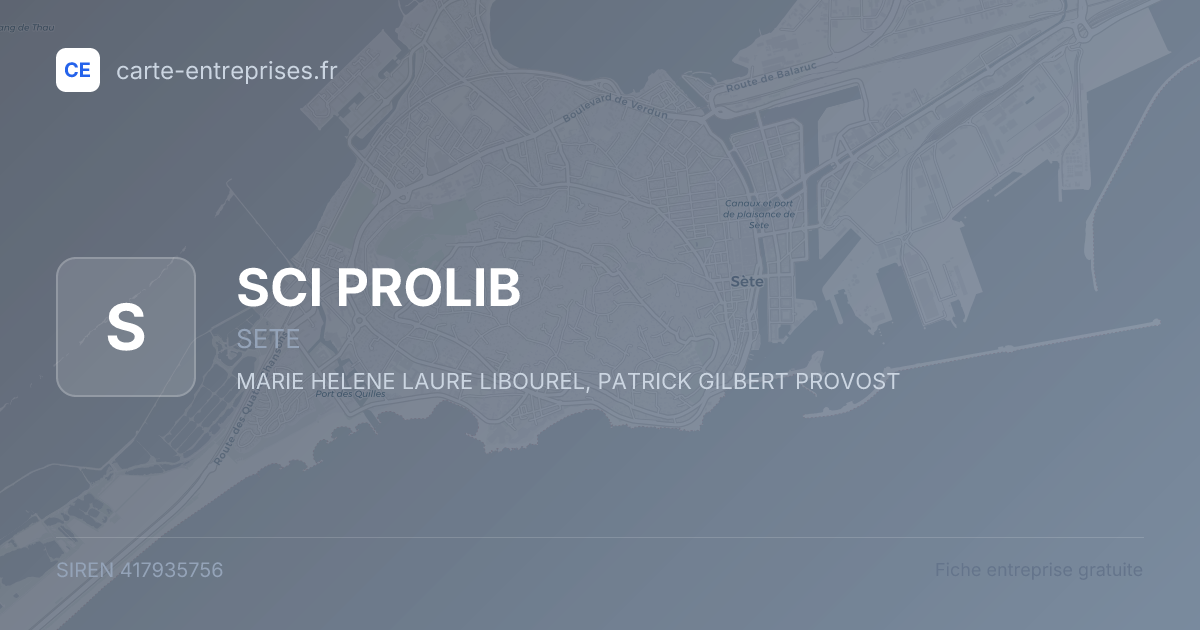 SCI PROLIB — 417935756 — fiche entreprise