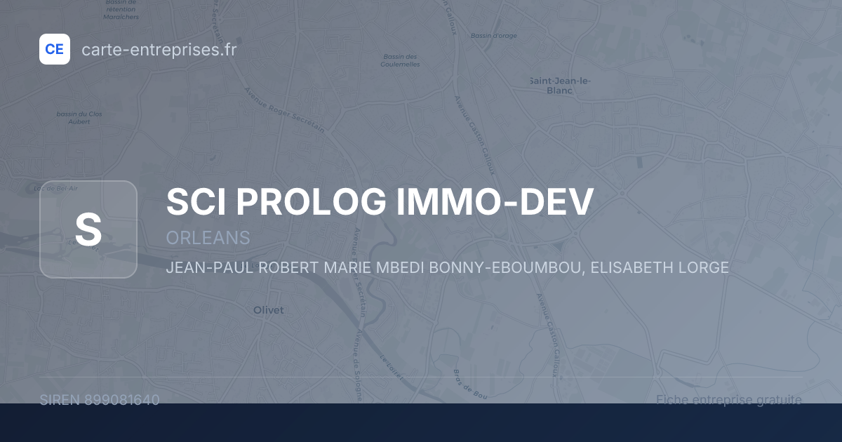 SCI PROLOG IMMO-DEV — 899081640 — fiche entreprise