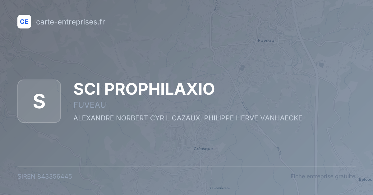 SCI PROPHILAXIO — 843356445 — fiche entreprise