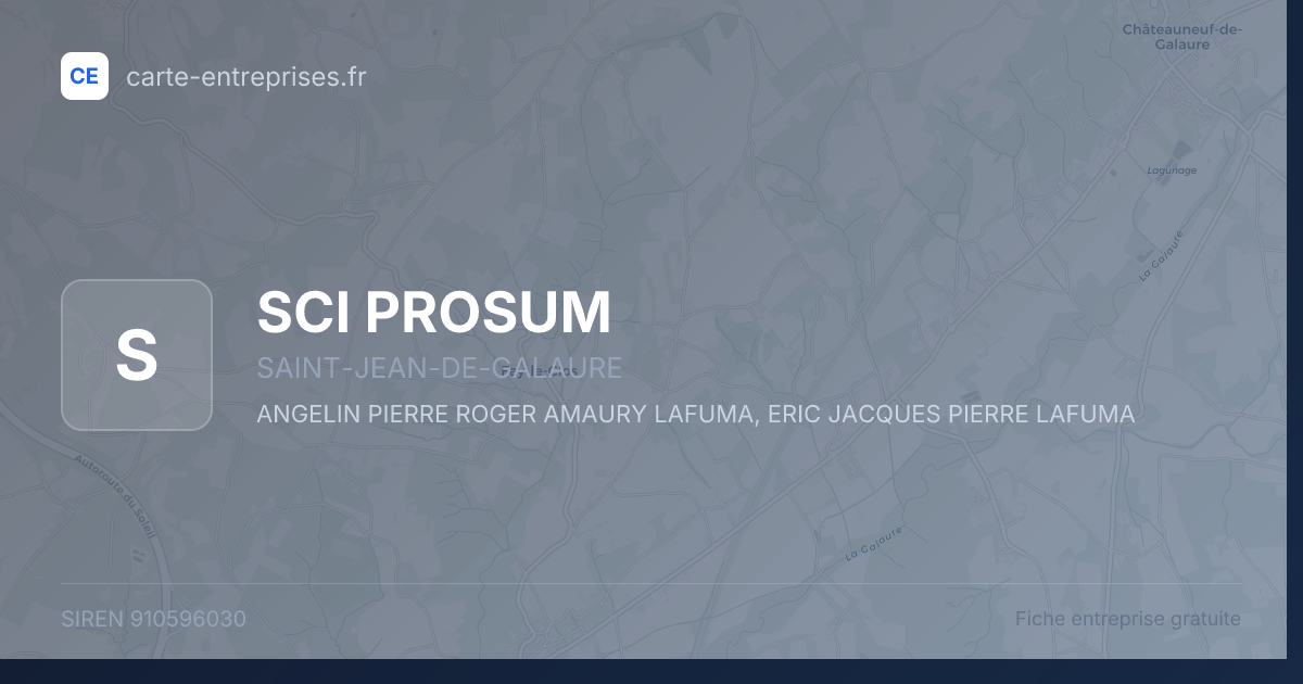 SCI PROSUM — 910596030 — fiche entreprise