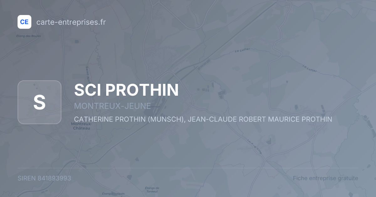 SCI PROTHIN — 841893993 — fiche entreprise