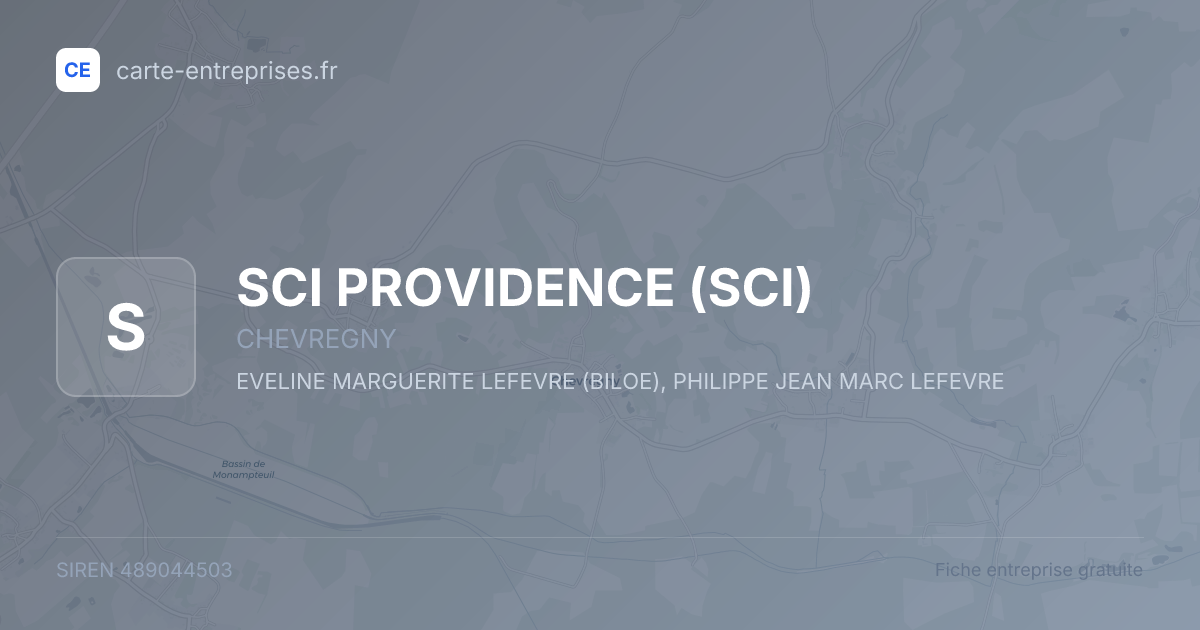SCI PROVIDENCE (SCI) — 489044503 — fiche entreprise