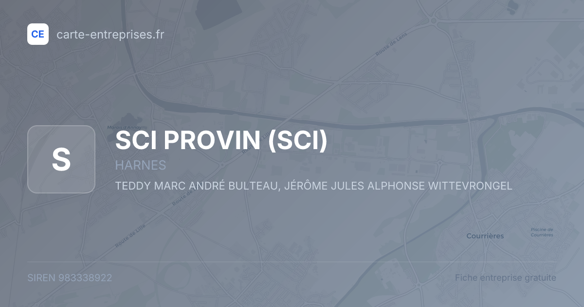 SCI PROVIN (SCI) — 983338922 — fiche entreprise