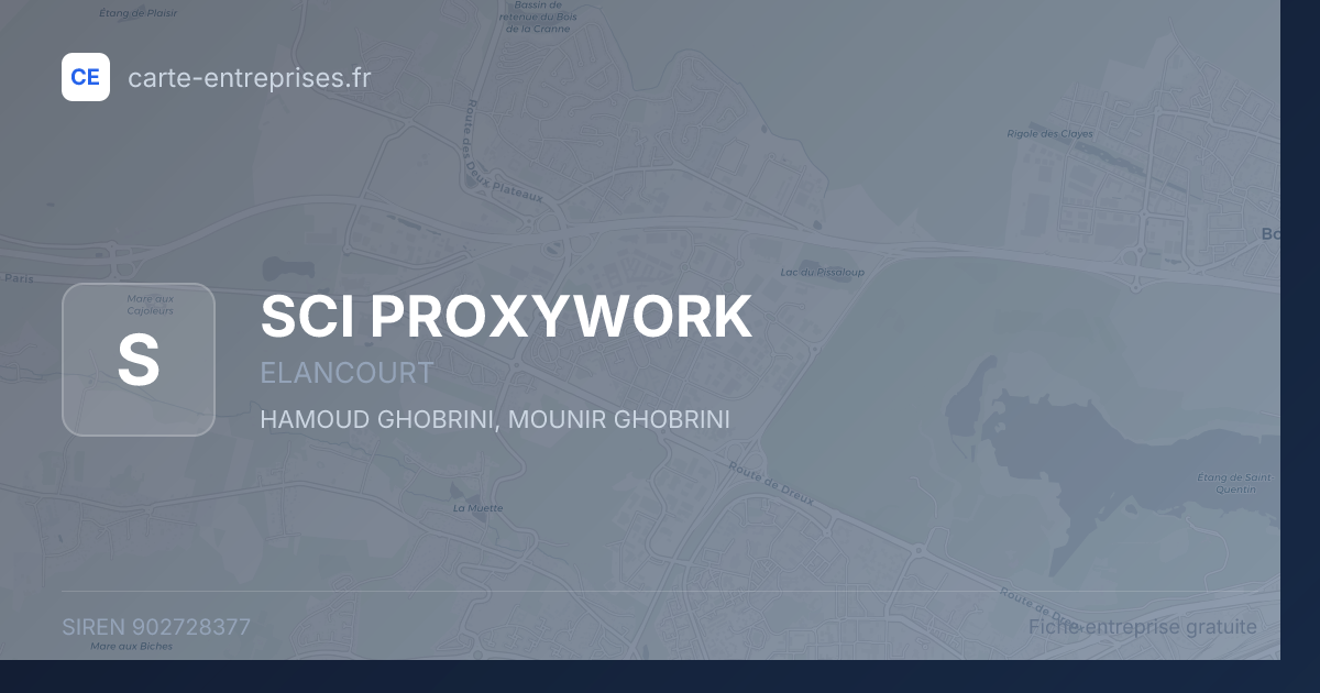 SCI PROXYWORK — 902728377 — fiche entreprise