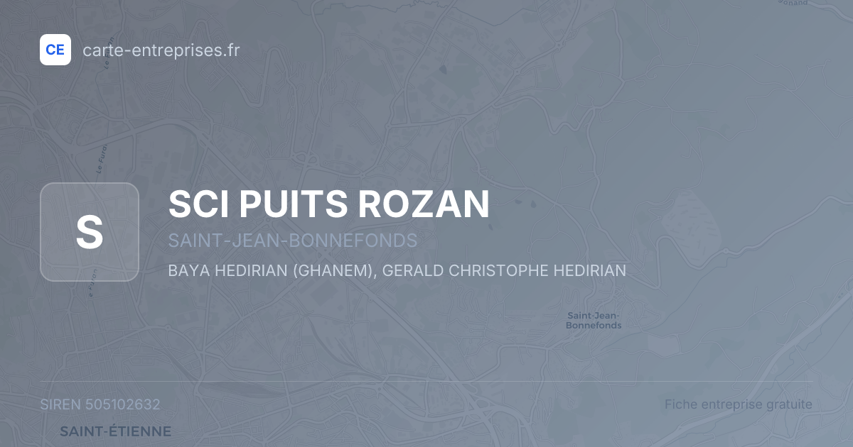 SCI PUITS ROZAN — 505102632 — fiche entreprise