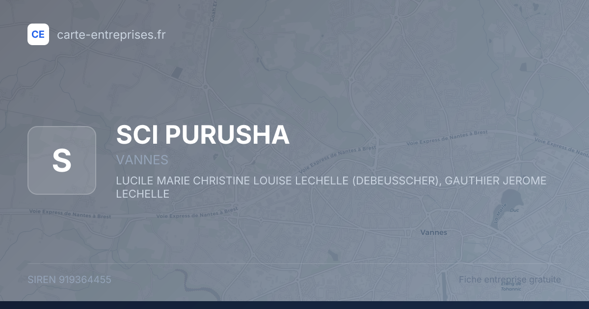 SCI PURUSHA — 919364455 — fiche entreprise