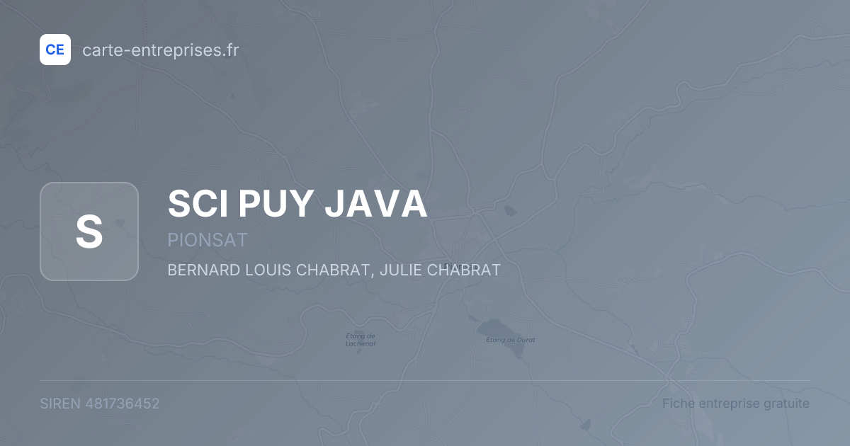SCI PUY JAVA — 481736452 — fiche entreprise