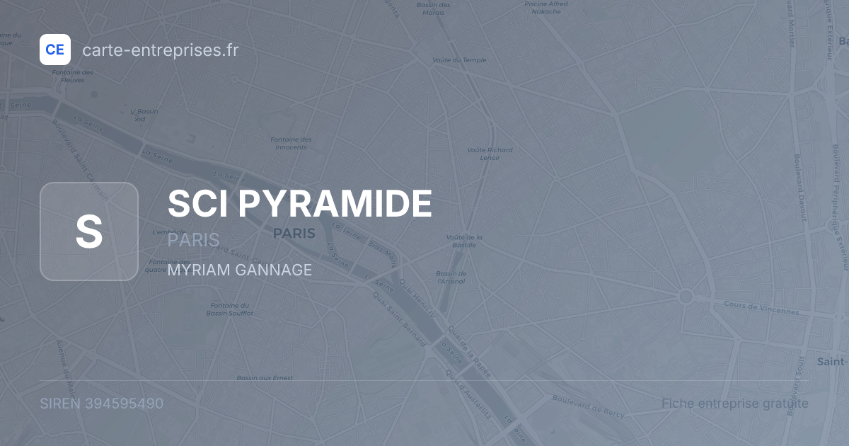 SCI PYRAMIDE — 394595490 — fiche entreprise