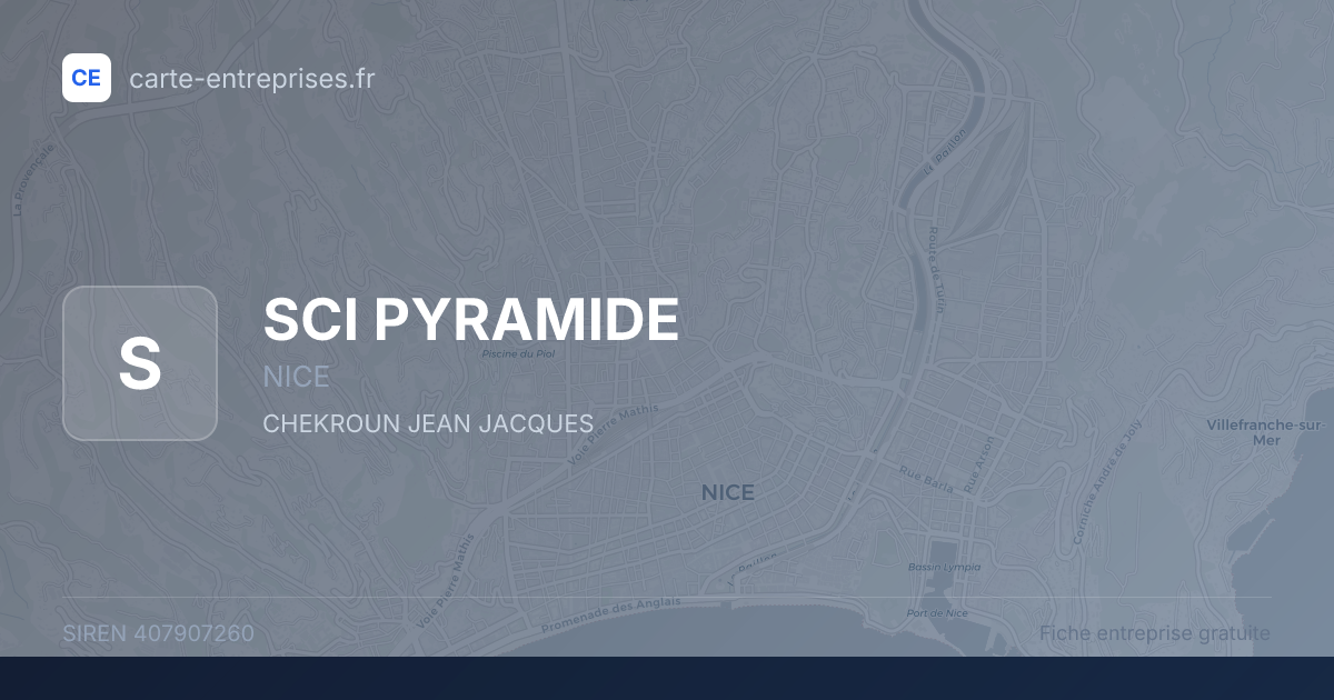 SCI PYRAMIDE — 407907260 — fiche entreprise