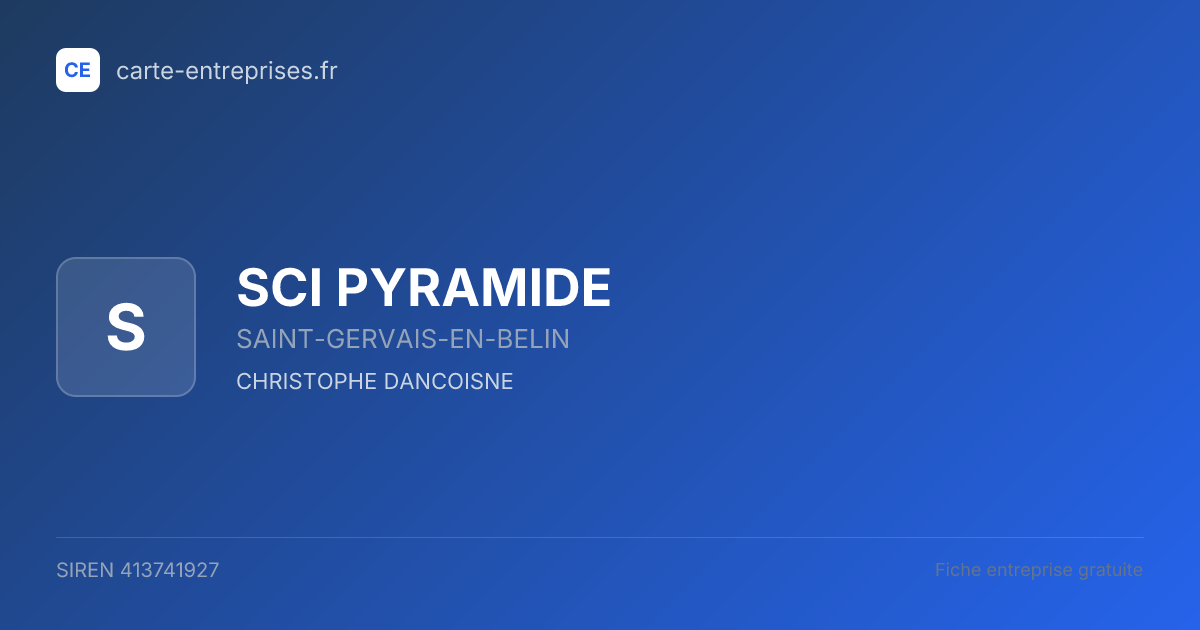 SCI PYRAMIDE — 413741927 — fiche entreprise