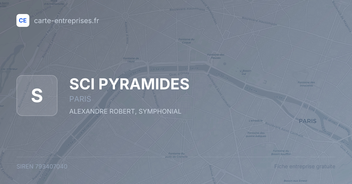 SCI PYRAMIDES — 793407040 — fiche entreprise