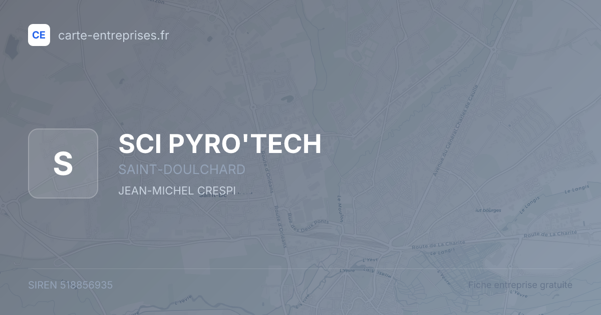 SCI PYRO'TECH — 518856935 — fiche entreprise