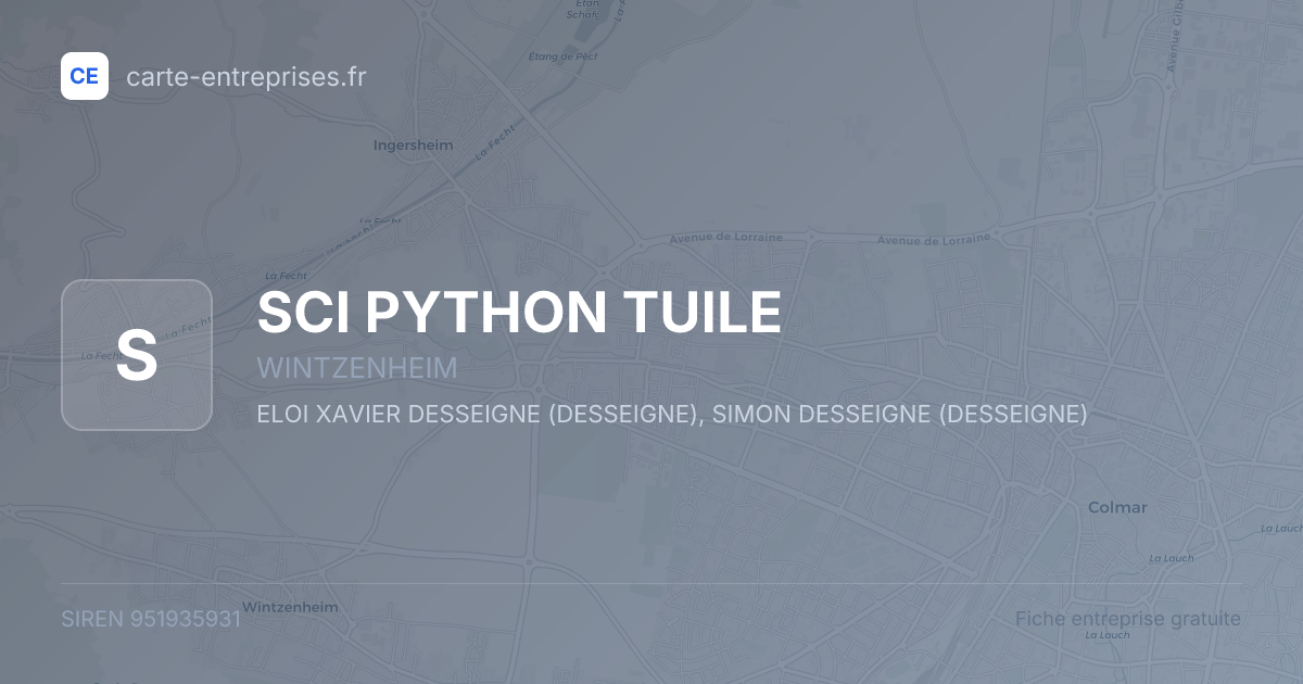 SCI PYTHON TUILE — 951935931 — fiche entreprise