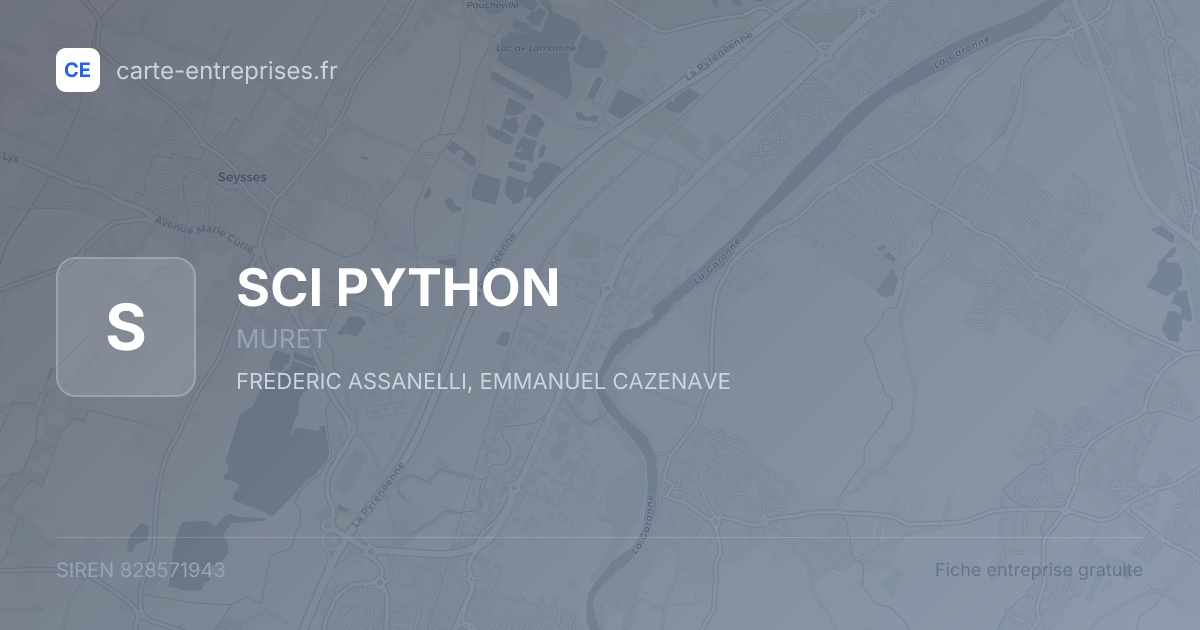 SCI PYTHON — 828571943 — fiche entreprise