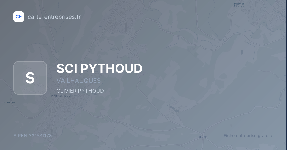 SCI PYTHOUD — 331531178 — fiche entreprise