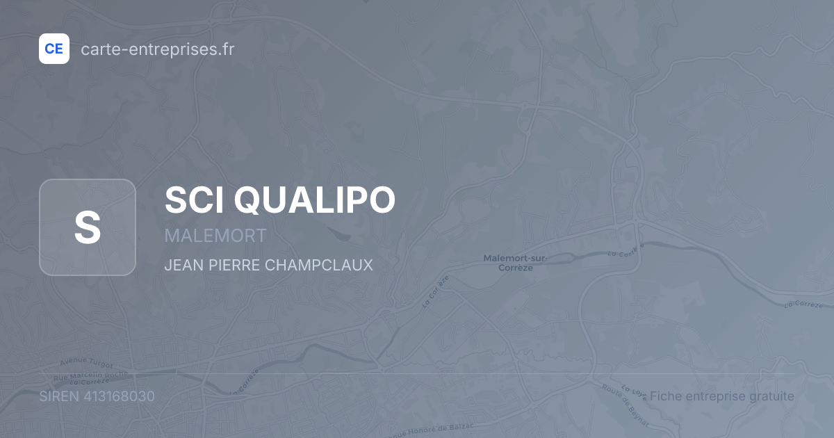 SCI QUALIPO — 413168030 — fiche entreprise