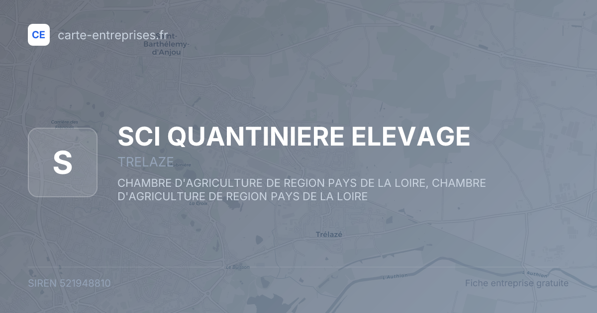 SCI QUANTINIERE ELEVAGE — 521948810 — fiche entreprise