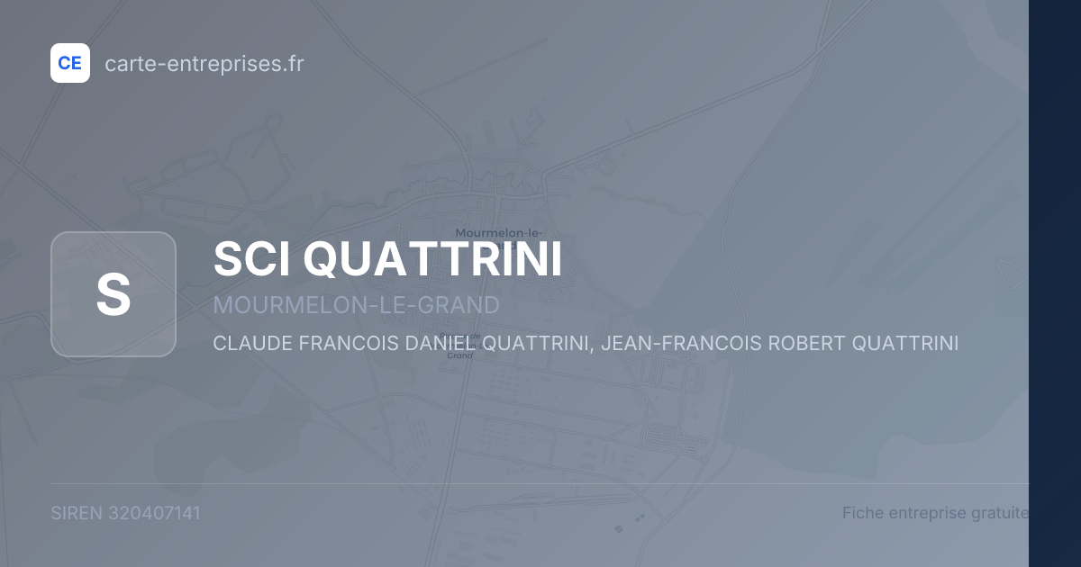 SCI QUATTRINI — 320407141 — fiche entreprise