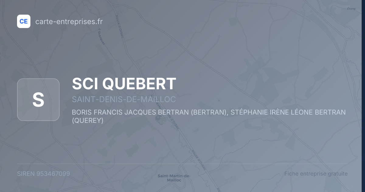 SCI QUEBERT — 953467099 — fiche entreprise