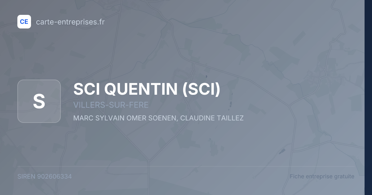 SCI QUENTIN (SCI) — 902606334 — fiche entreprise
