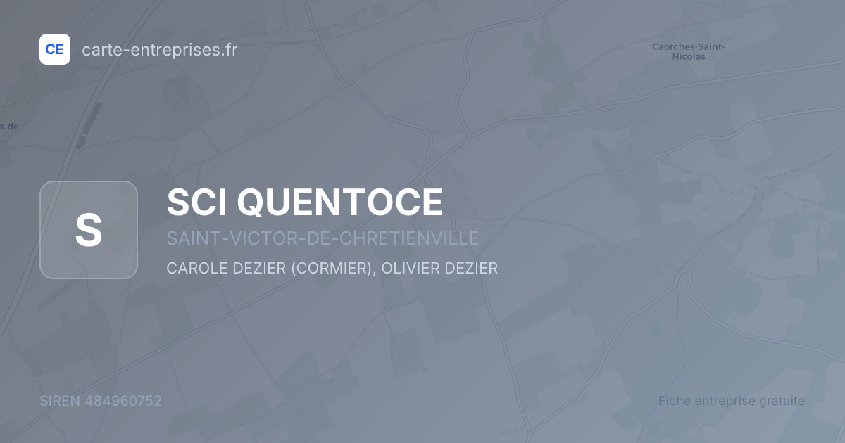 SCI QUENTOCE — 484960752 — fiche entreprise