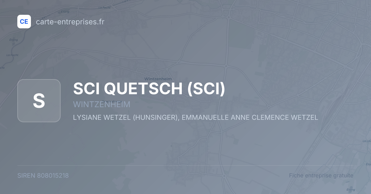 SCI QUETSCH (SCI) — 808015218 — fiche entreprise
