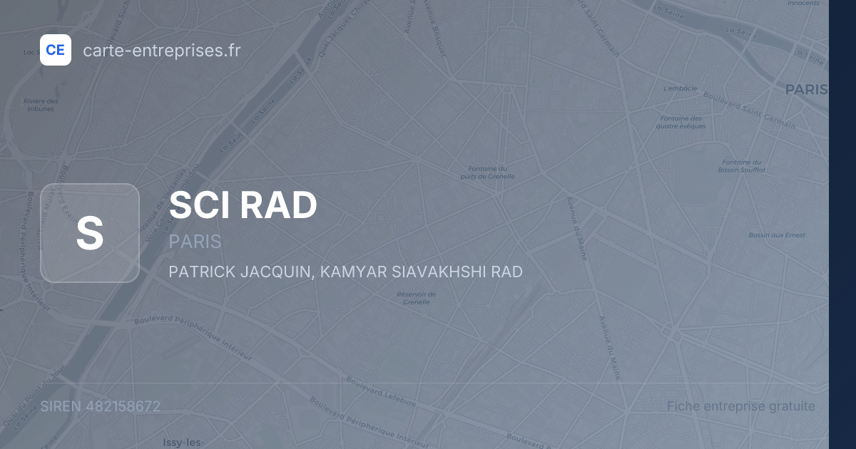 SCI RAD — 482158672 — fiche entreprise