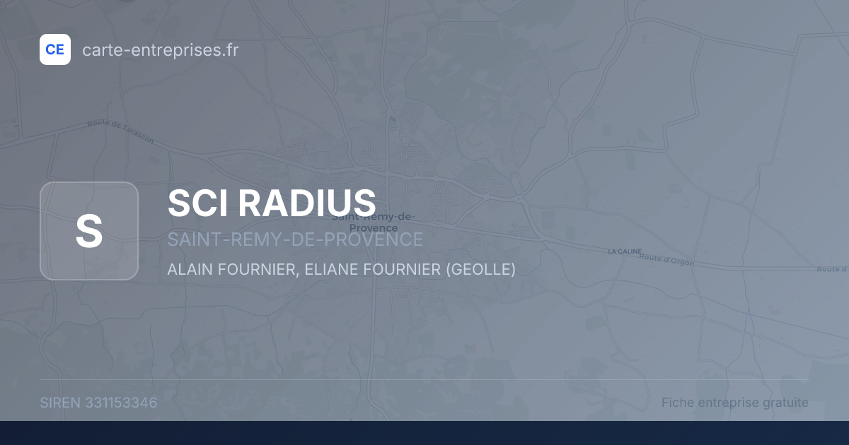 SCI RADIUS — 331153346 — fiche entreprise