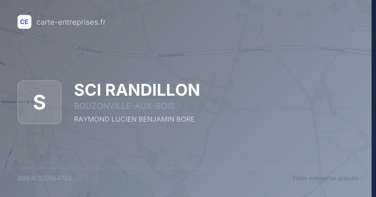SCI RANDILLON — 320554785 — fiche entreprise