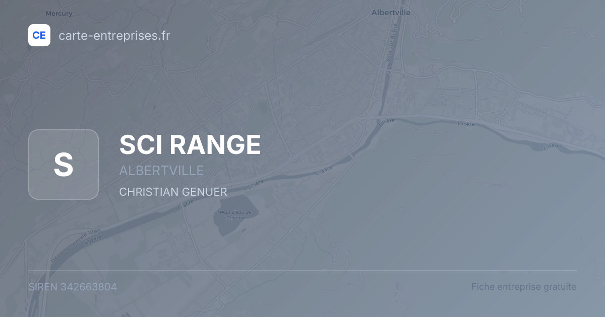 SCI RANGE — 342663804 — fiche entreprise